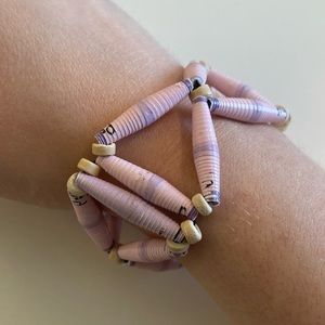 💍 5/$10 handmade paper bead bracelet